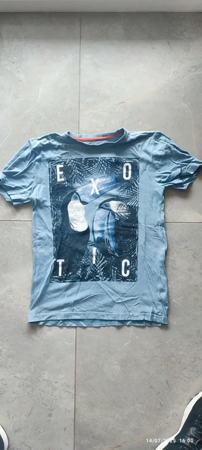T shirt perroquet garçon exotic 12 ans