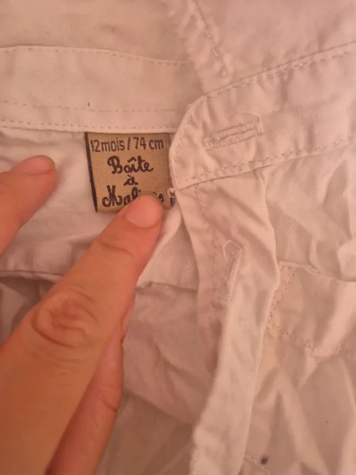 Chemise blanche 12 mois - photo numéro 2