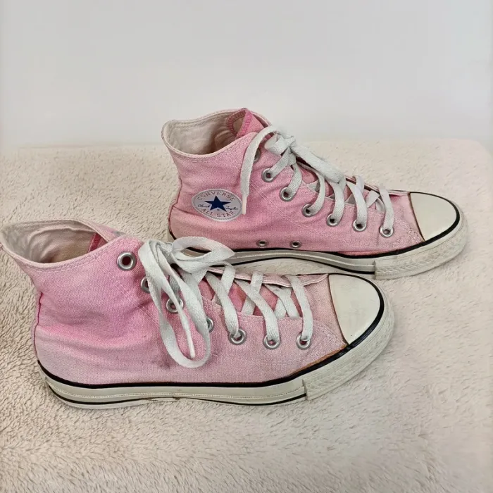 Paire de converse roses claires taille 36 - vintage - photo numéro 3