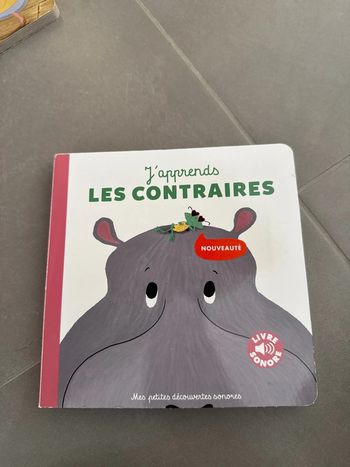 Livre sonore les contraires