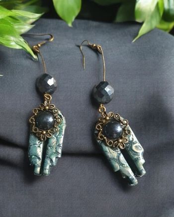 Boucles d'oreilles pendante baroque
