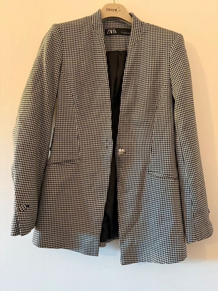 Blazer pied de poule Zara