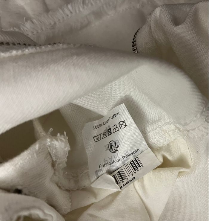 Salopette short en jean blanc Lola - photo numéro 8