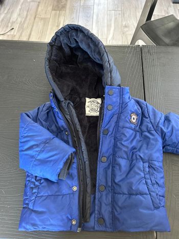 Doudoune ikks 3 ans bleu doublée polaire