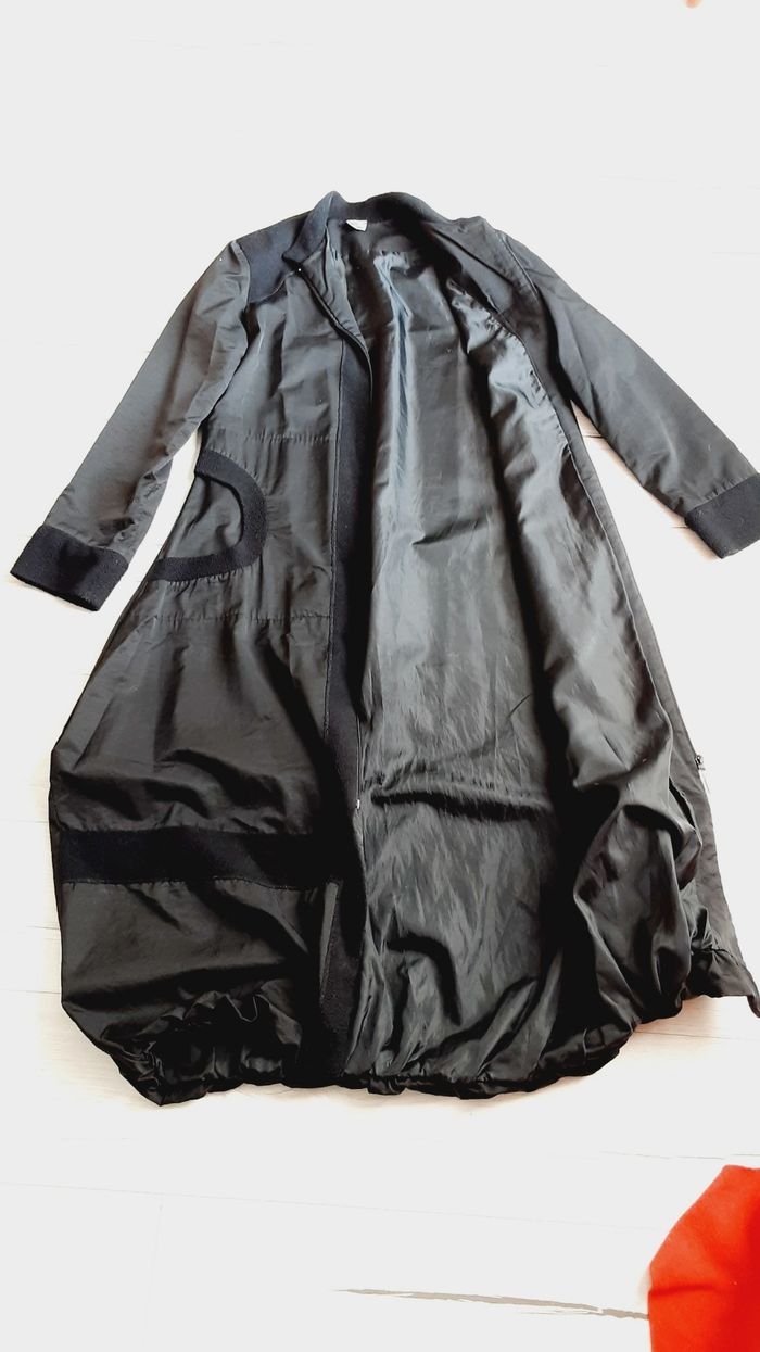 Vêtement femme manteau long noir léger  Mia Soana taille M - photo numéro 2