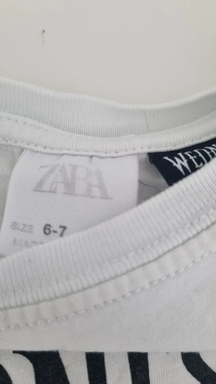 Tee-shirt Mercredi Zara Taille 6/7 ans - photo numéro 3