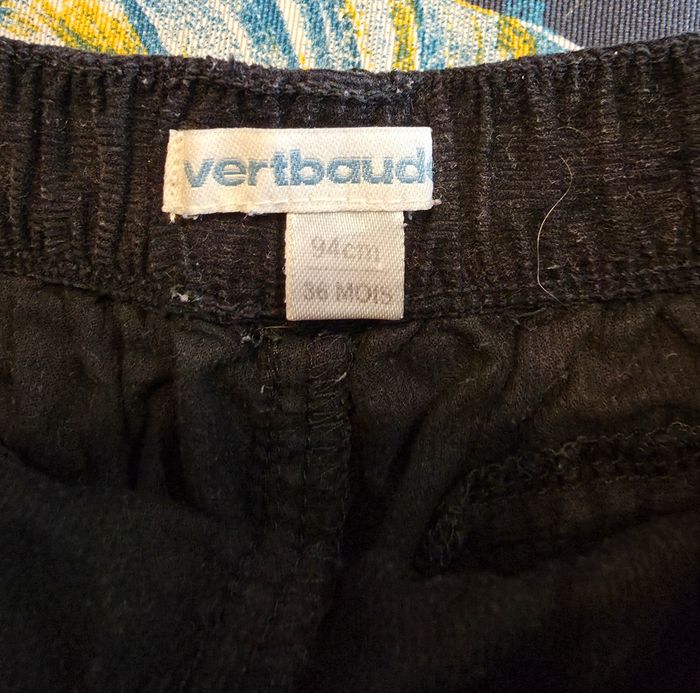 Short noir velours côtelé 36 mois - photo numéro 4