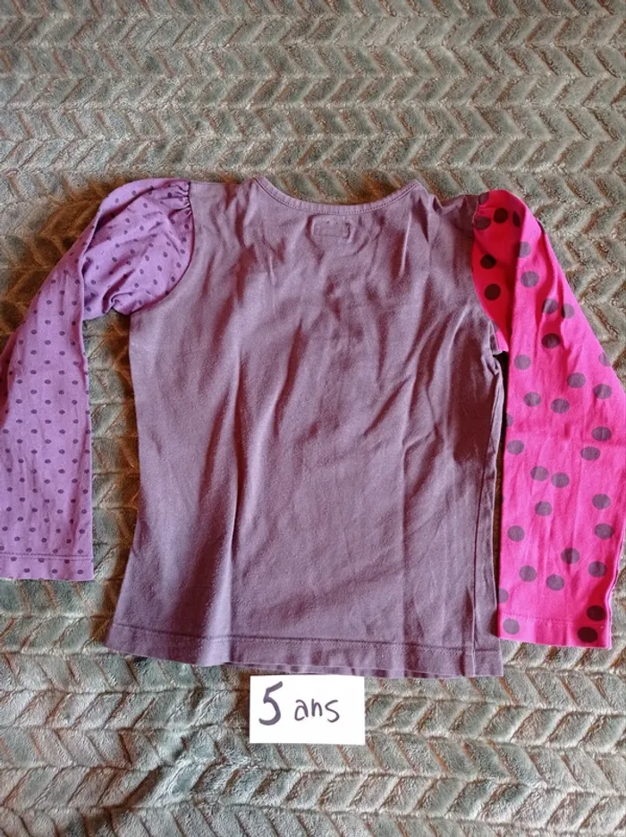 T-shirt violet Marèse 5 ans. - photo numéro 2