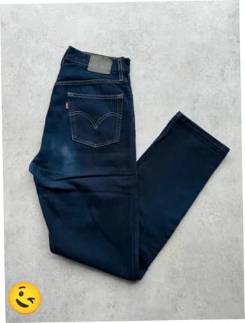 Jeans Levi's W28 FR38 L32 coupe droite bleu marine Femme Women pan598b