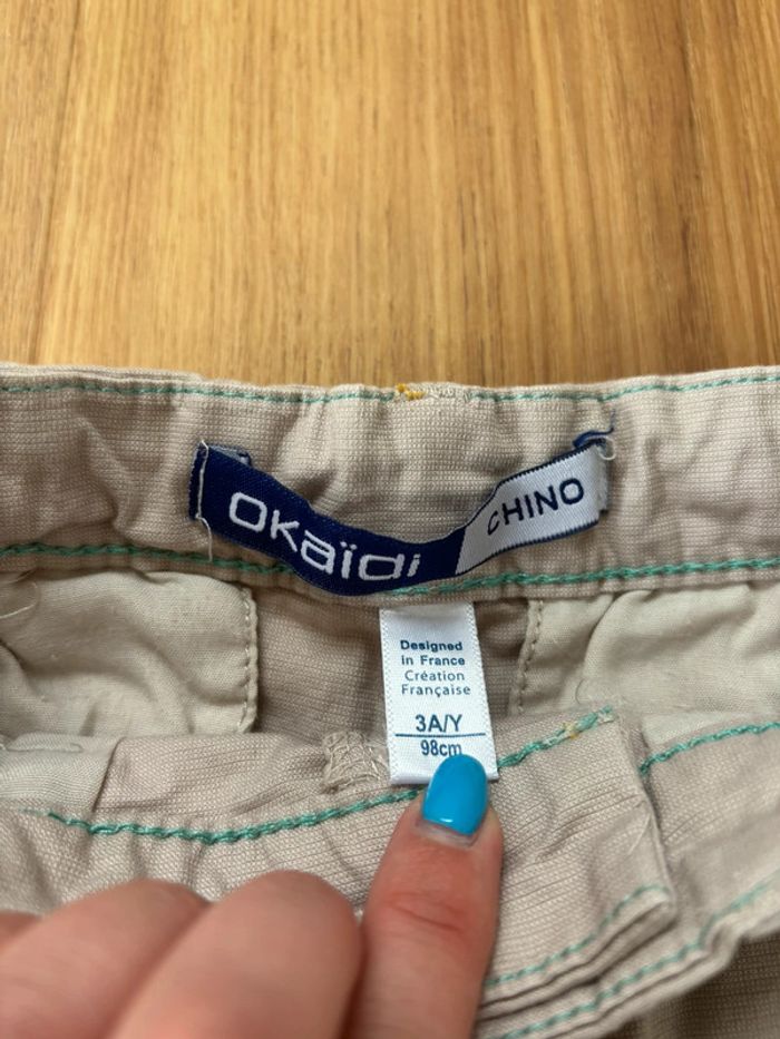 Short beige chino Okaïdi 3 ans - photo numéro 3