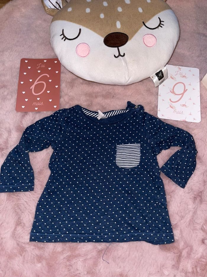 Lot de 2 teeshirt fin 6 mois Zara - photo numéro 4