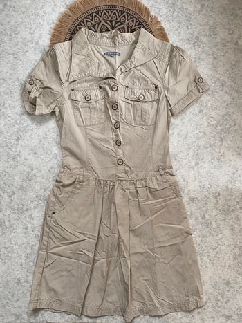 Robe casual beige femme