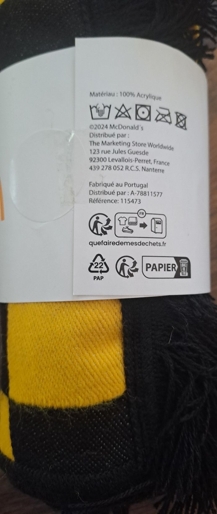 Écharpe noire et jaune Ligue 1 Macdonald - photo numéro 5