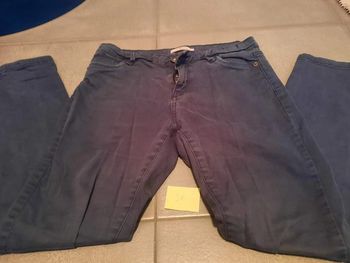 Pantalon camaieu taille 38 bleu marine