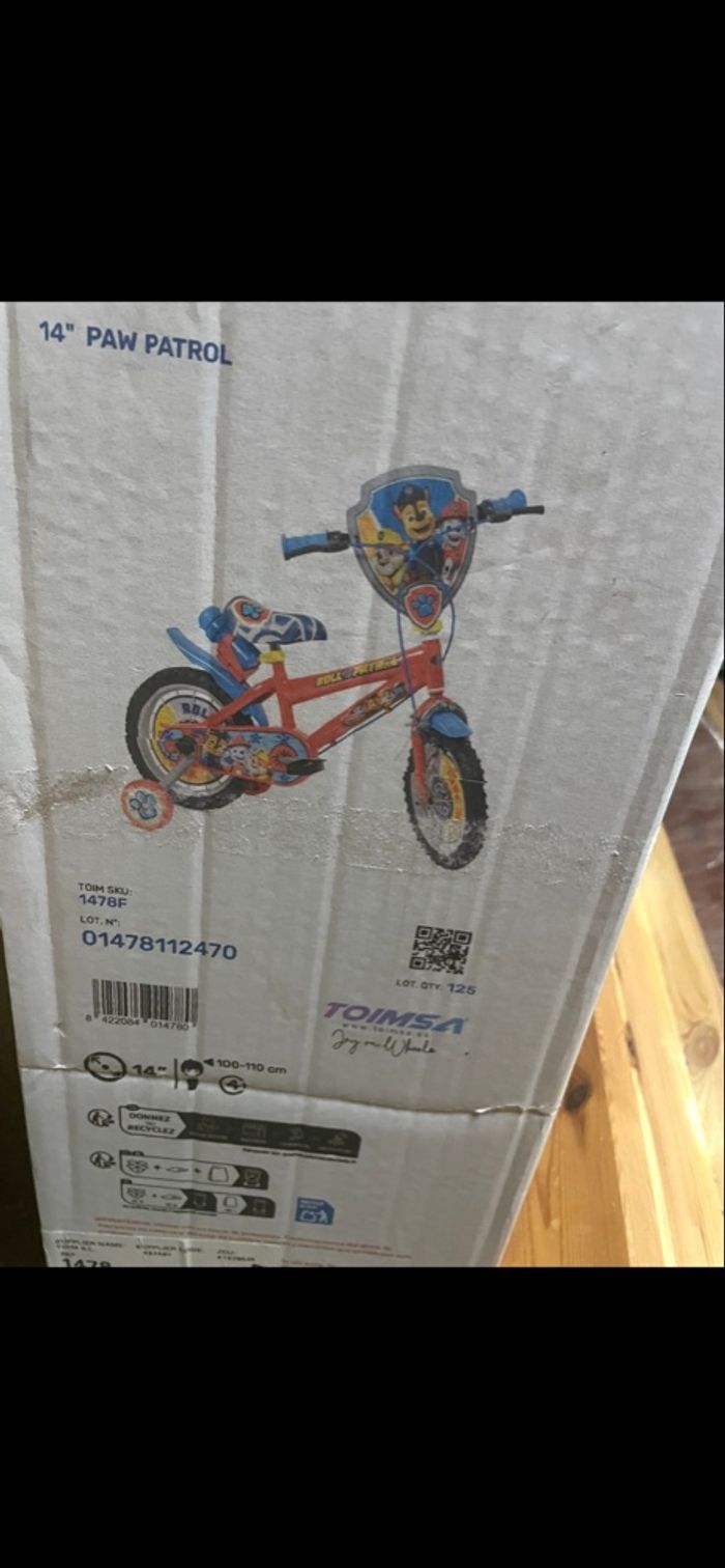 Vélo la Pat’Patrouille 14 pouces