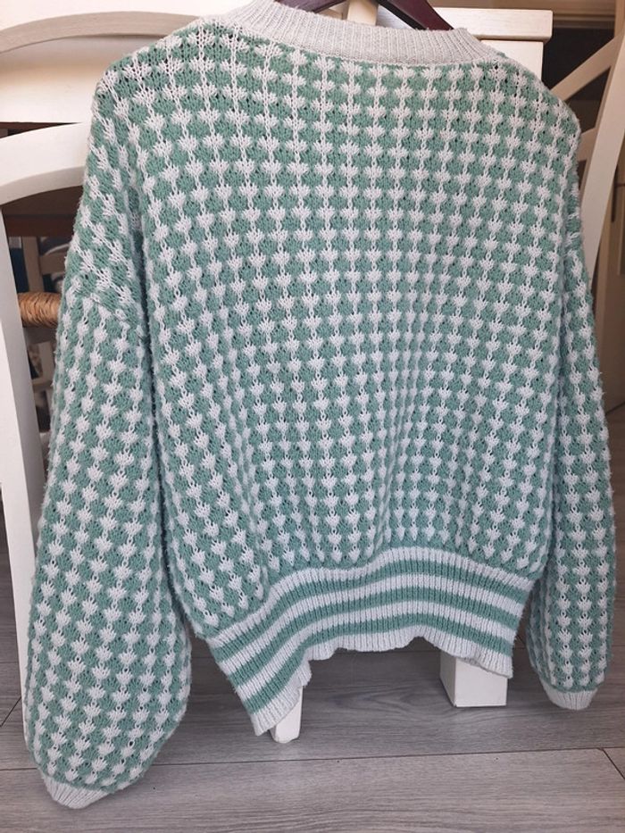 Pull vert et blanc taille 40 / 42 Shein - photo numéro 5