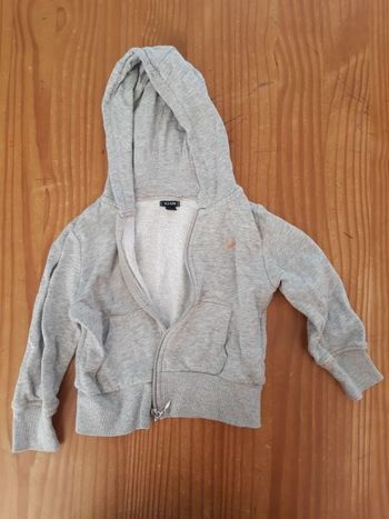 Sweat zippé gris clair