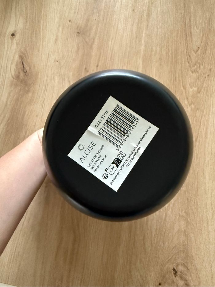 Boîte à thé noir bois avec couvercle neuf - photo numéro 3