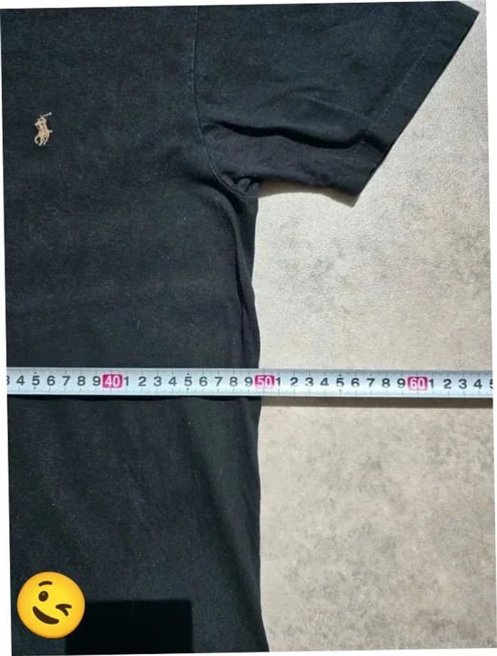 T-shirt Ralph Lauren S coupe col rond noir Homme Men tee59 - photo numéro 5