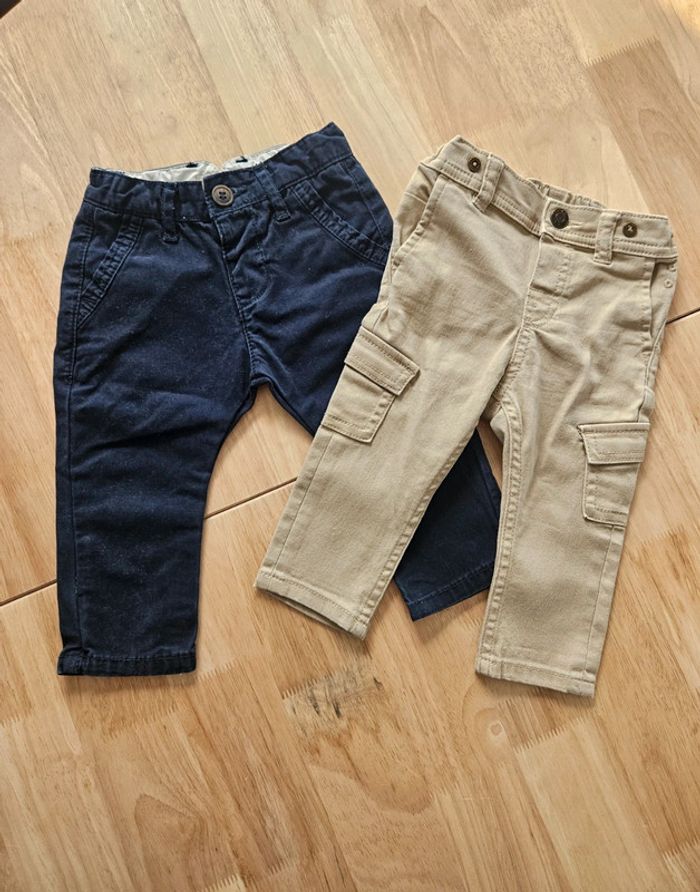Lot de 2 pantalons 6/9 mois - photo numéro 2