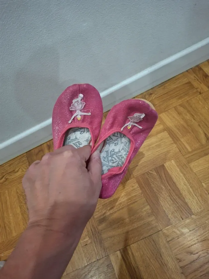 Chaussures ballerines beck souplesse danse gymnastique rose taille 28 - photo numéro 2