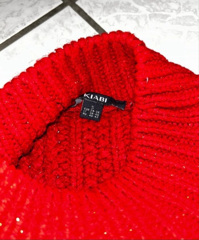 Pull en laine rouge – Kiabi – Taille S - Bon état - photo numéro 3