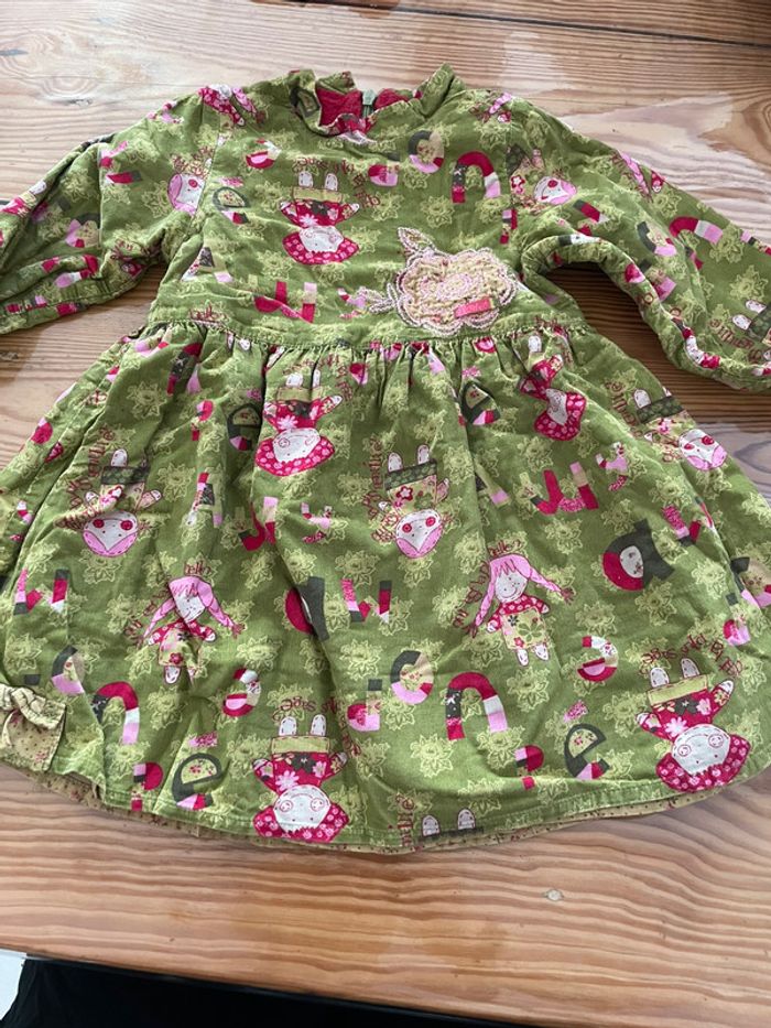 Robe velours 18 mois confetti