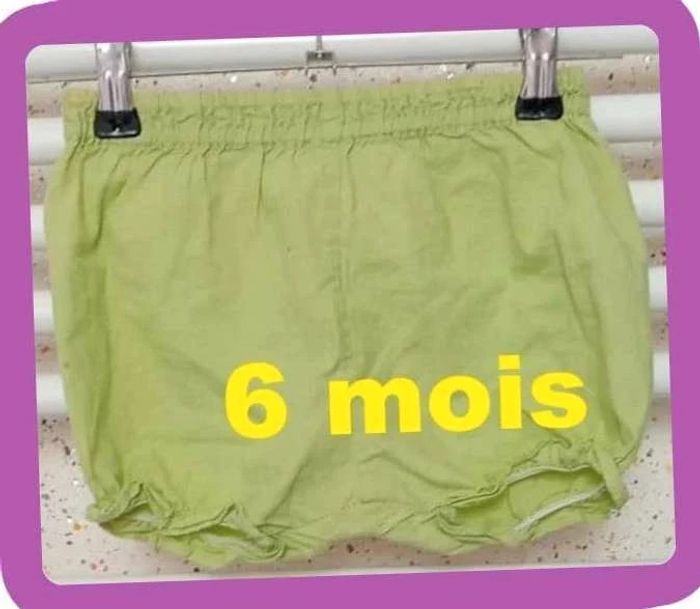 Short vert  anis  Kimbaloo  Taille  6  mois