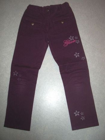 Pantalon bordeaux imprimé