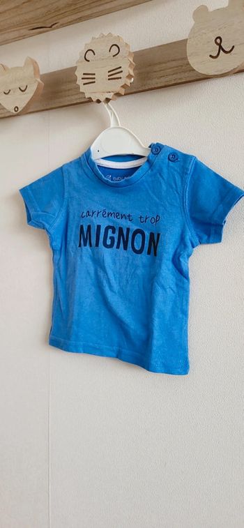 T-shirt 3 mois bleu Gémo
