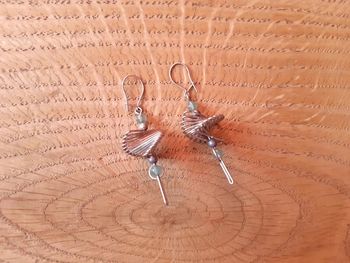 Paire de boucles d'oreilles argentée torsade