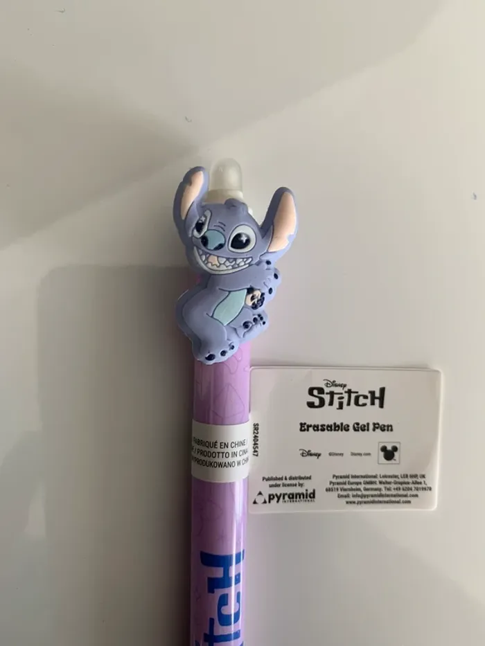Stylo à gel effaçable Stitch (violet) - photo numéro 2