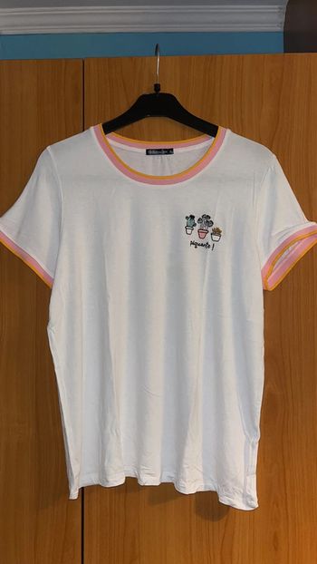 Tee-shirt blanc à imprimé XL