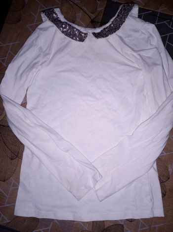 Blouse okaidi col paillette 10 ans