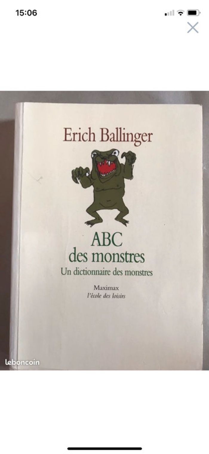 ABC des monstres / un dictionnaire des monstres