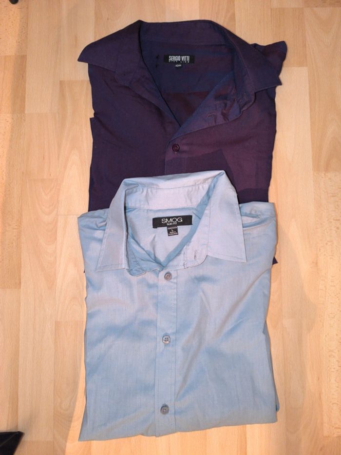 Lot de 2 chemises homme T/L - photo numéro 2