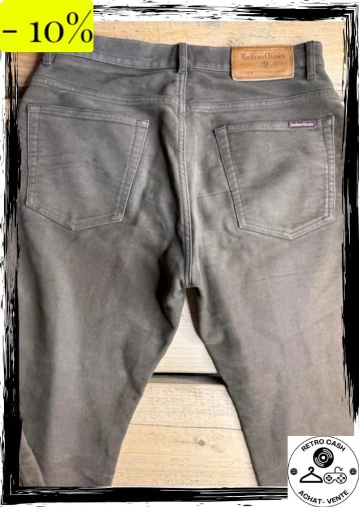 Jean homme marron Marlboro Classics taille W33/L34 - photo numéro 2