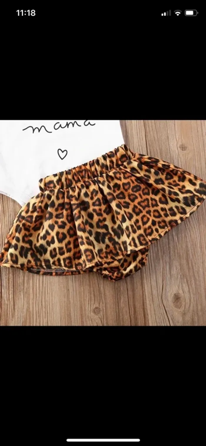 Ensemble léopard 3 pièces taille 12 mois - photo numéro 5