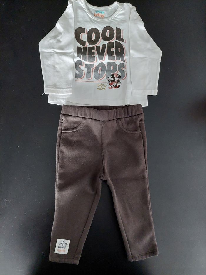 Ensemble 3 pièces Minnie fille 18mois - photo numéro 2