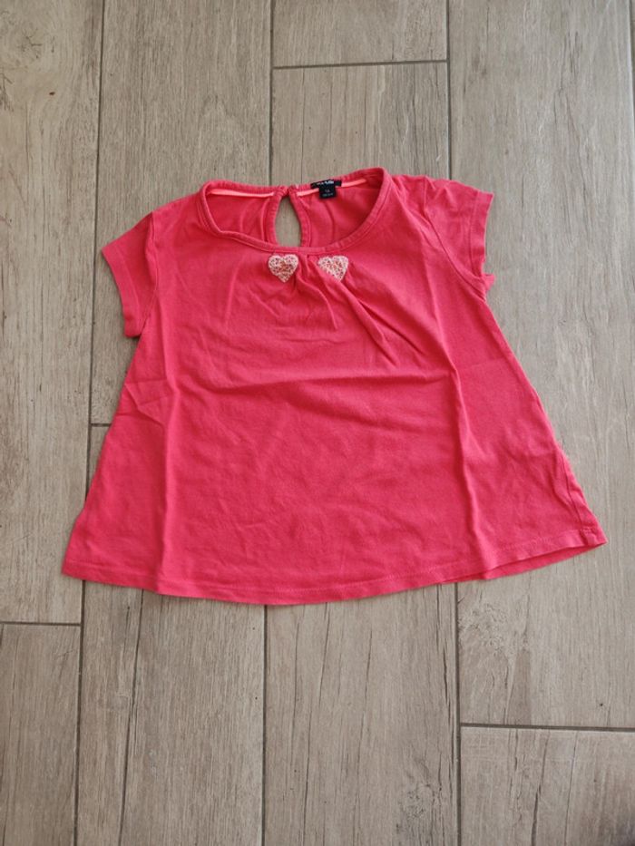 T-shirt rose corail 5 ans