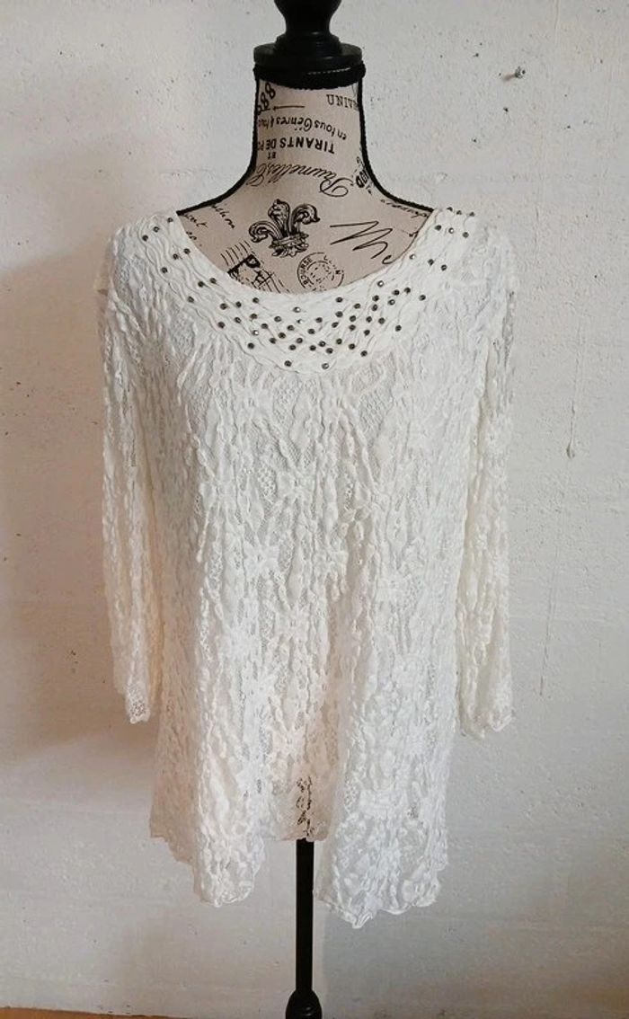 Pull dentelle tbe taille 42/44