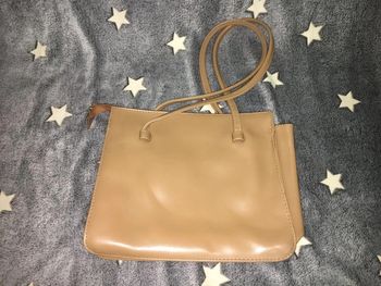 👻 très joli sac à main simili cuir camel /marron clair