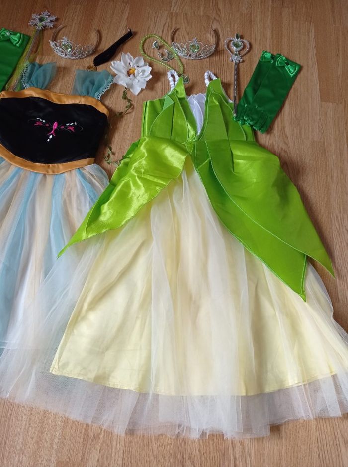 Lot déguisement 2 robes princesse verte 6ans - photo numéro 2