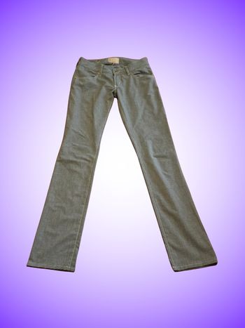 Jean Droit MET in Jeans – Gris Délavé – Taille 38 M – Made in Italy – Broderies Poches Arrière – Très Bon État