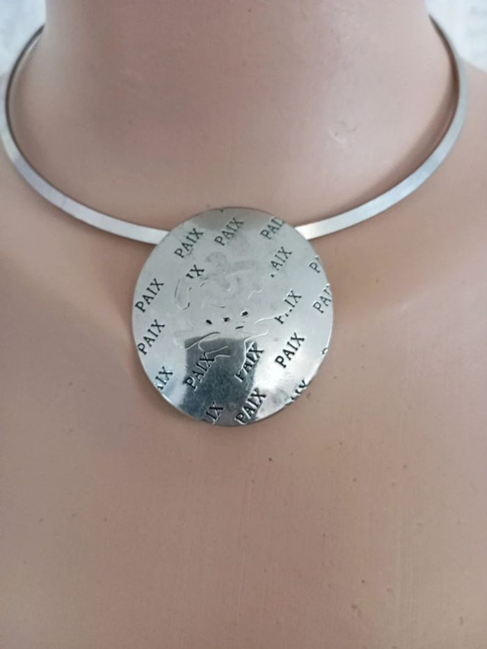 Ras du cou torque message "paix" - photo numéro 3