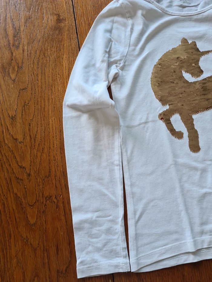 Tee shirt blanc licorne - photo numéro 2