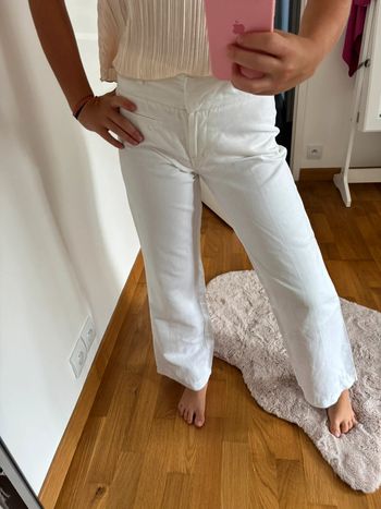 Pantalon en lin blanc