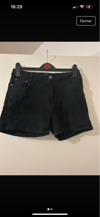 Short en jean noir 