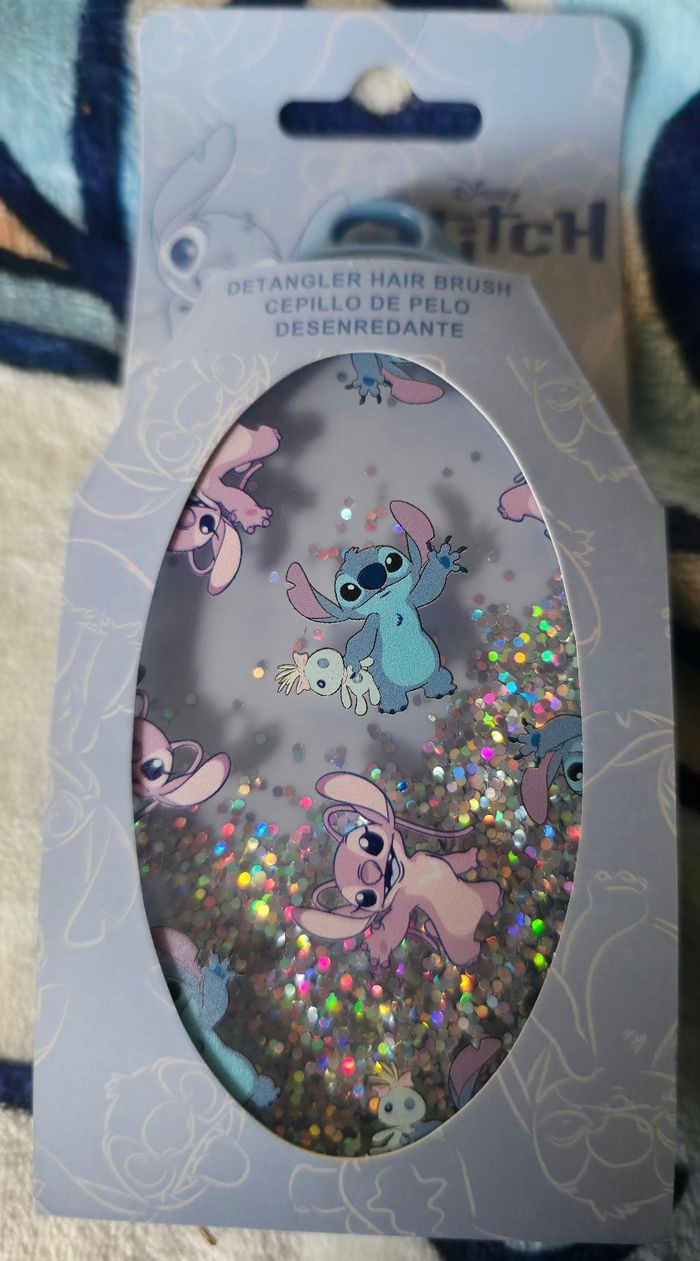 Brosse compact Stitch et Angel bleu