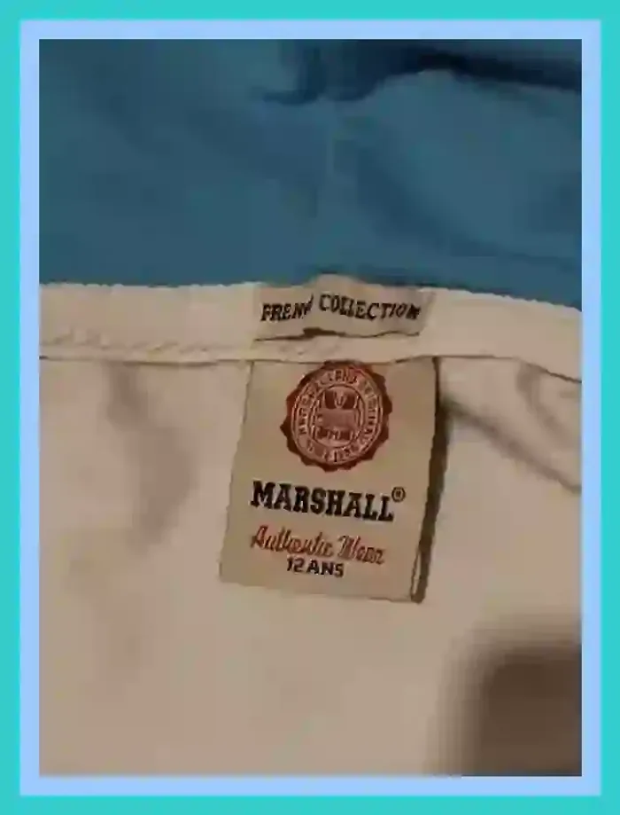 Gilet zippée à capuche Marshall Blanc et bleu azur garçon 12 ans - 7526939881 - photo numéro 2